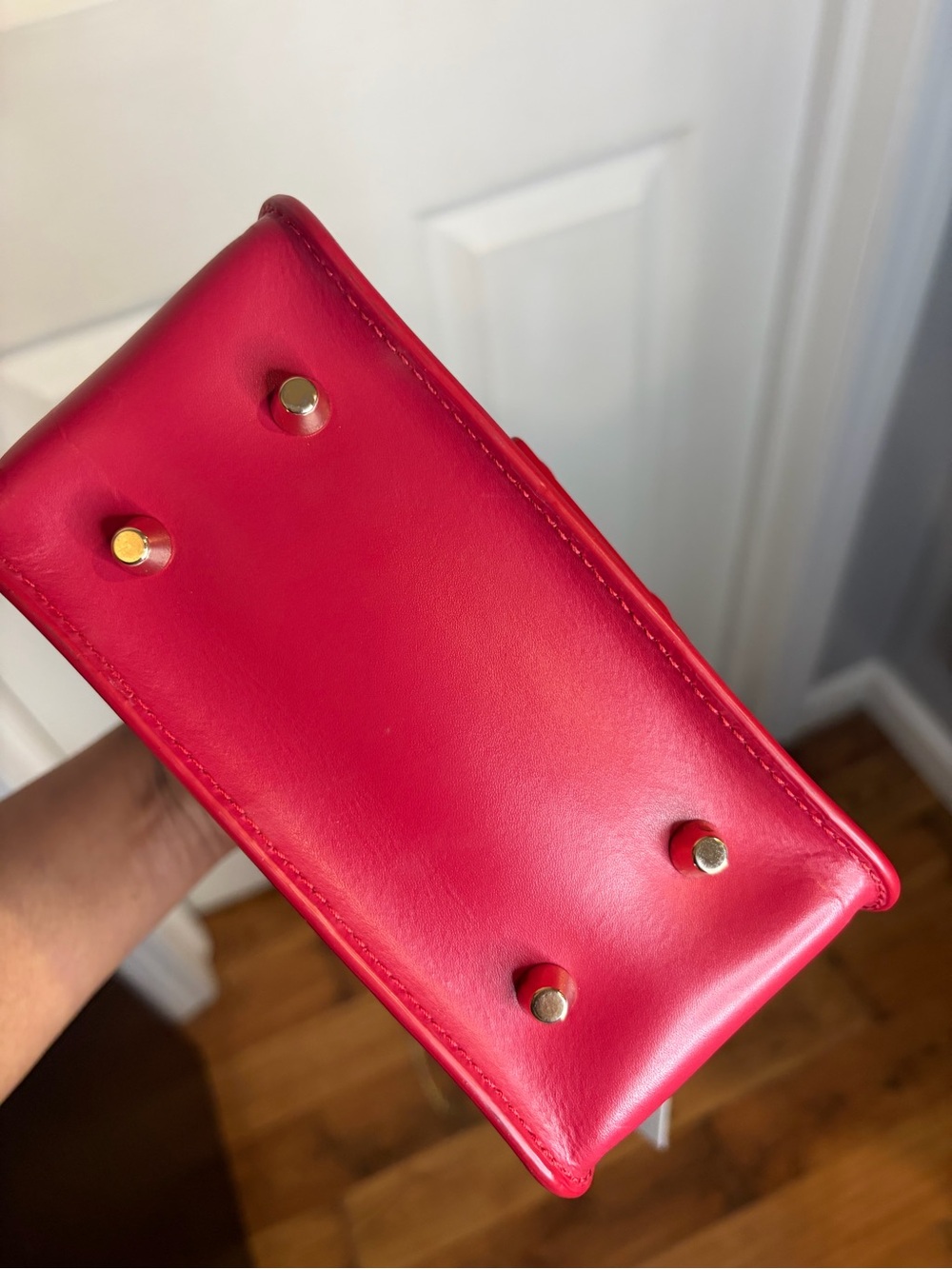 Furla Metropolis Red Leather Mini Crossbody - Picture 7 of 11